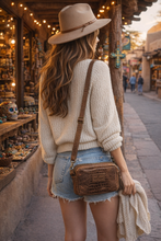 Load image into Gallery viewer, The Mesa crossbody in brown croc