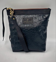 Load image into Gallery viewer, The Savannah Saddle Bag - Black Croc