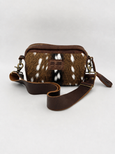 Load image into Gallery viewer, The Mesa Crossbody in Axis hide/ brown leather