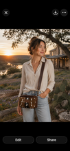 Load image into Gallery viewer, The Mesa Crossbody in Axis hide/ brown leather