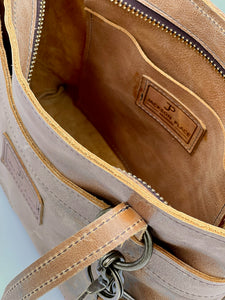 Medium Stoned Oil Tan  Leather Tote Bag