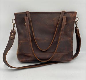 Large Axis Hair-On-Hide & Leather Tote Bag
