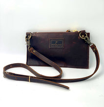 Load image into Gallery viewer, Banded Axis Deer Hair-on-Hide Leather Crossbody / Clutch Flat Bag