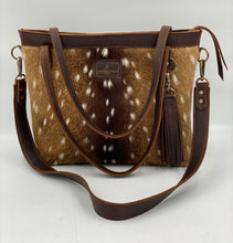 Load image into Gallery viewer, Large Axis Hair-On-Hide &amp; Leather Tote Bag