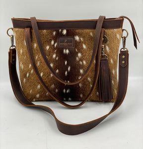 Large Axis Hair-On-Hide & Leather Tote Bag