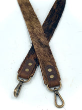 Load image into Gallery viewer, Brindle Hair-on-Hide Cowhide Leather Bag Strap