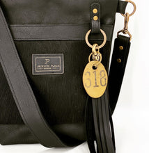 Load image into Gallery viewer, Black Hair-on-Hide Small Leather Bucket Bag