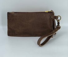 Load image into Gallery viewer, Banded Top Trim Axis Deer Hair-on-Hide Leather Clutch / Wristlet Flat Bag