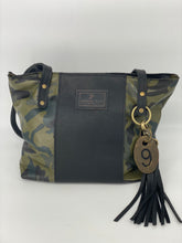Load image into Gallery viewer, Medium Camo Leather Tote Bag