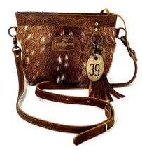 Load image into Gallery viewer, Axis Deer Hair-on-Hide Small Leather Tote Crossbody
