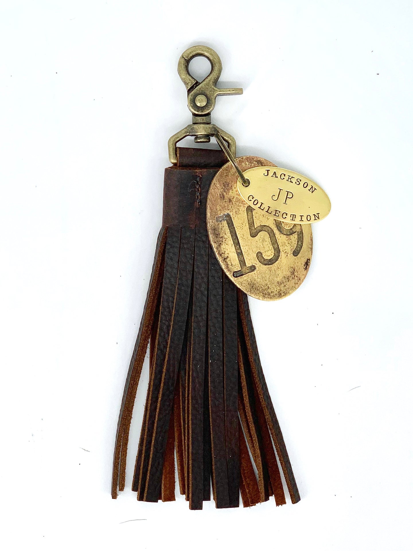 JPC Leather Bag Tassel & Brass Tag