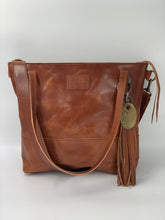 Load image into Gallery viewer, Large Buck Brown Leather Tote Bag