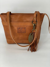 Load image into Gallery viewer, Medium Buck Brown Leather Tote Bag with Front Pocket