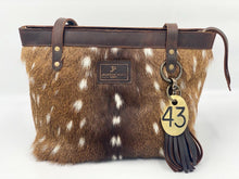 Load image into Gallery viewer, Medium Axis Deer Hair-on-Hide Leather Tote Bag