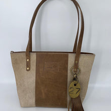 Load image into Gallery viewer, Medium Blonde Palomino Hair-on-Hide Leather Tote Bag